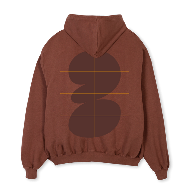 FABIO Vintage Brown Oversized Hoodie.