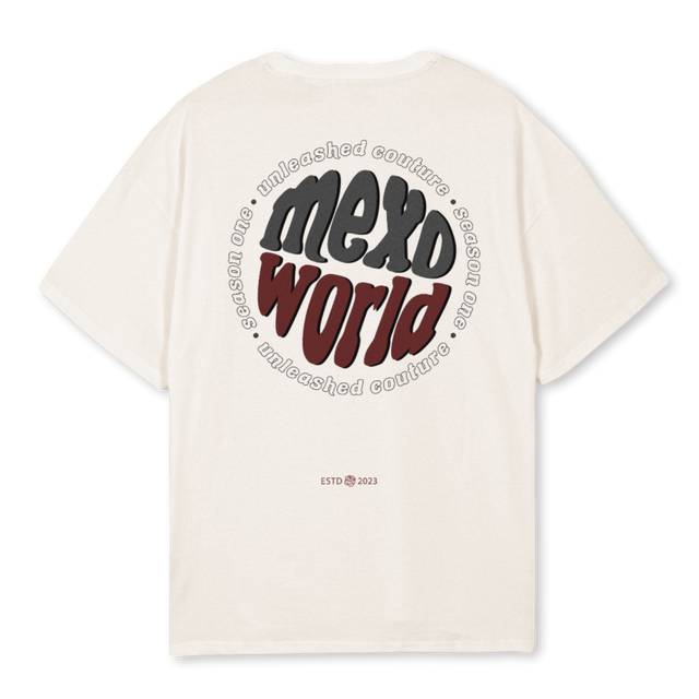 FAT PRINT Vintage White Oversized Tee.