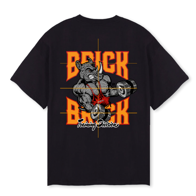 TRAINING DIV DARK Black Oversized Tee.