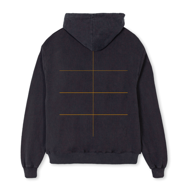 MONTE CARLO ZIP Vintage Black Oversized Zipped Hoodie.