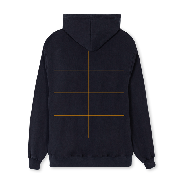 BASICCALLIE Vintage Black Regular Hoodie.