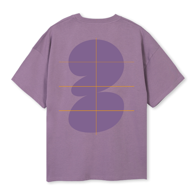 BALLOON TEE PURPLE Purple Oversized Tee.