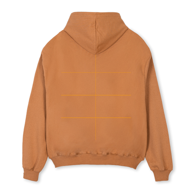 CARAMEL Camel Oversized Zipped Hoodie.
