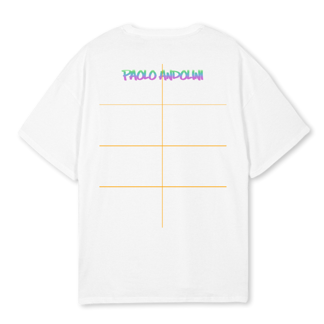 KARAFURU W D White Oversized Tee.