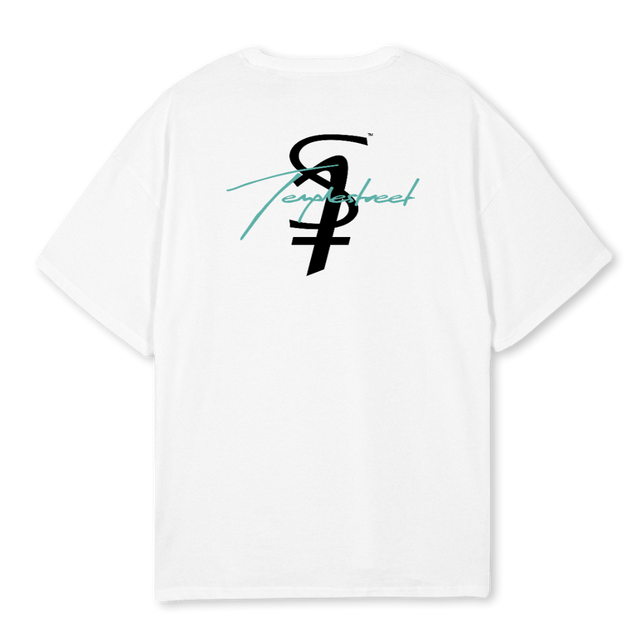 UPSIDE LOGO White Oversized Tee.