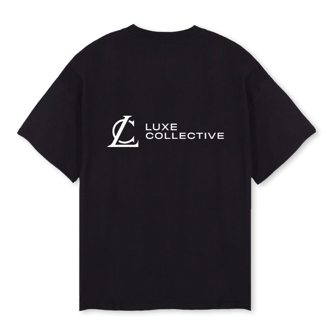 LUXE STAFF T Black Oversized Tee.