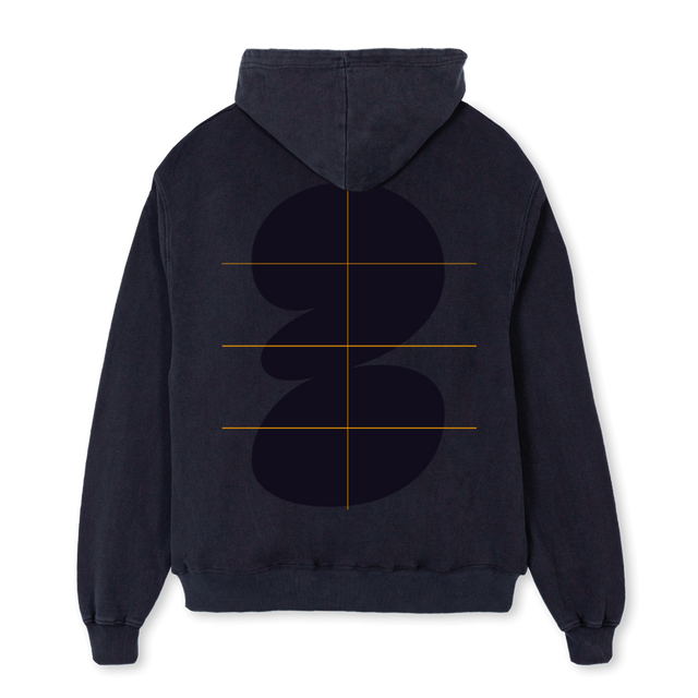 FABIO Vintage Black Oversized Hoodie.