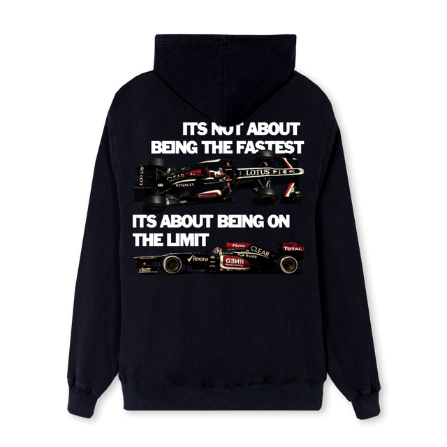 BEING ON THE LIMIT Black Regular Hoodie.