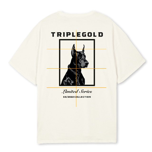 LIMITED SERIES DOG Cream Oversized Tee.