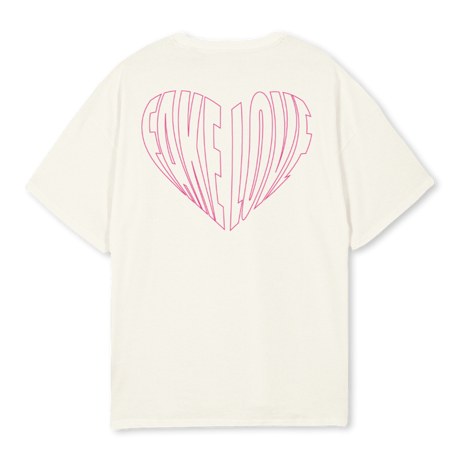FAKELOVE SHIRT Cream Oversized Tee.