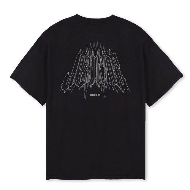 METAL TEE Black Oversized Tee.