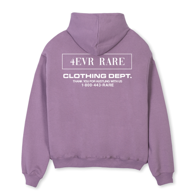 RARE DEPT Purple Oversized Hoodie.