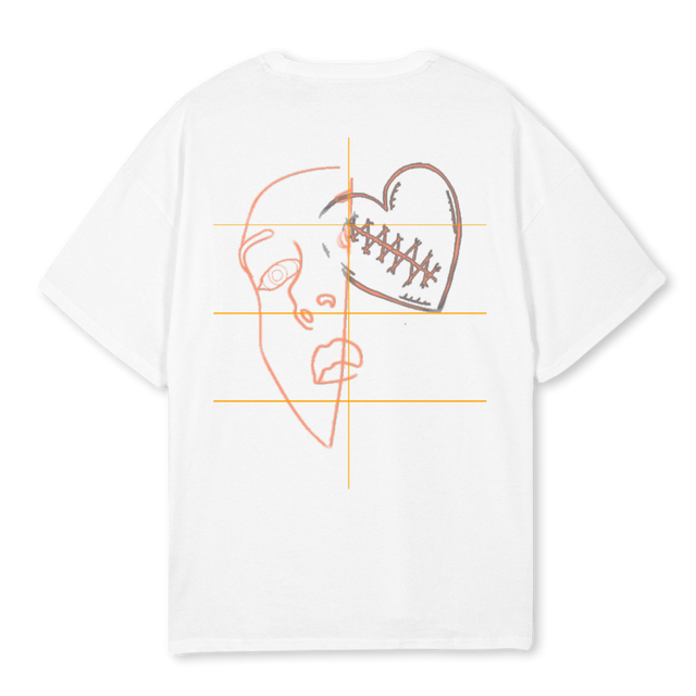 HEARTMIND ZWEI White Oversized Tee.