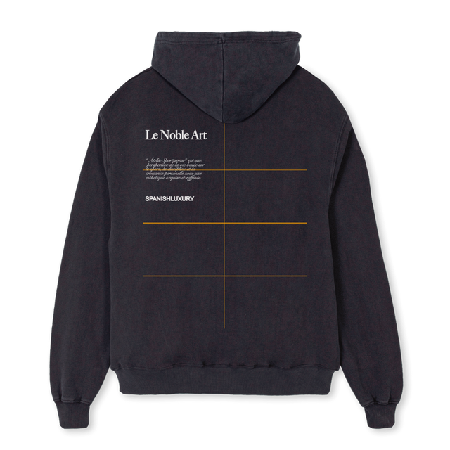 AB Vintage Black Oversized Zipped Hoodie.