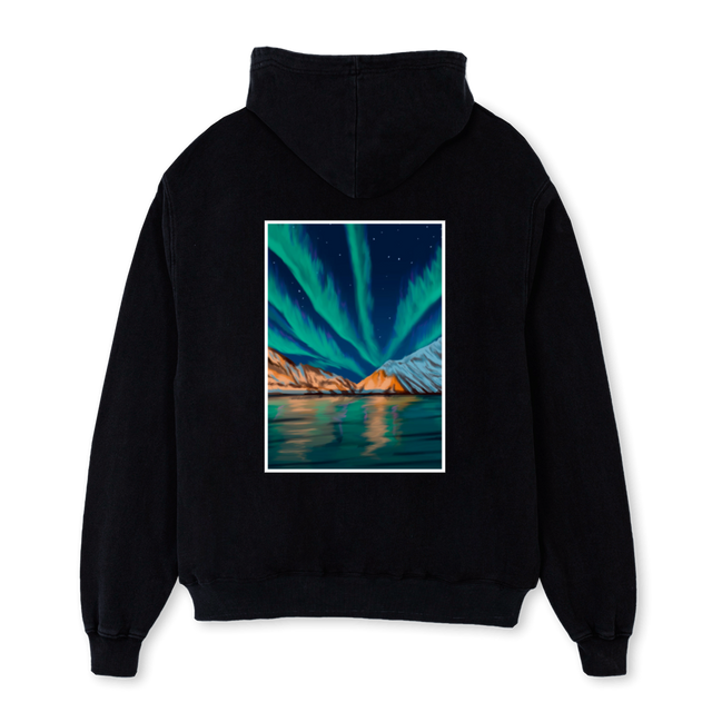 NOORDENLICHTHOODIE Black Oversized Hoodie.