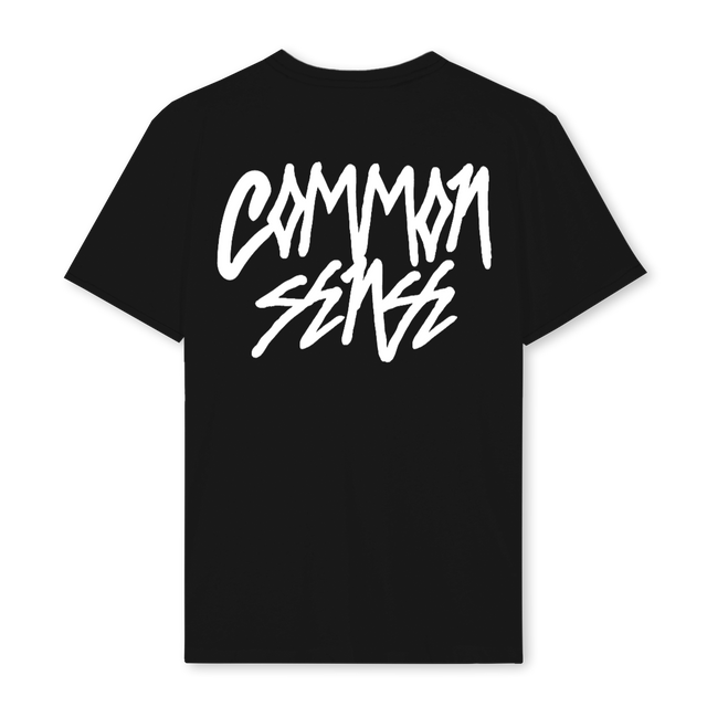 CMMN SNZ MLAR DESIGN Black Regular Tee.