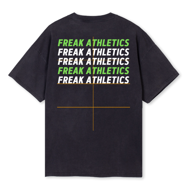 FREAK PEAT Vintage Black Oversized Tee.