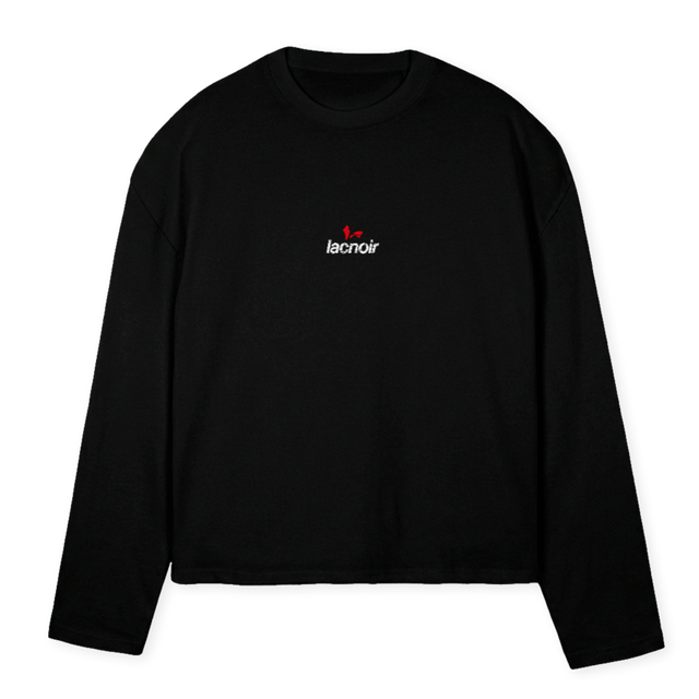 WINTEROFLAC Black Oversized Boxy LS Tee.