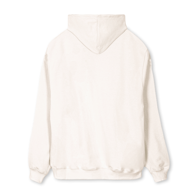 Q Vintage White Regular Zipped Hoodie.