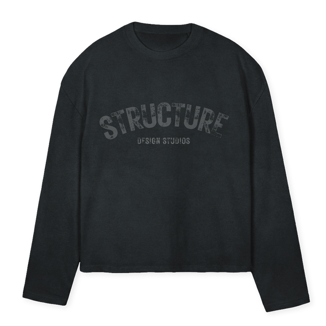 FADEDLS Vintage Black Oversized Boxy LS Tee.