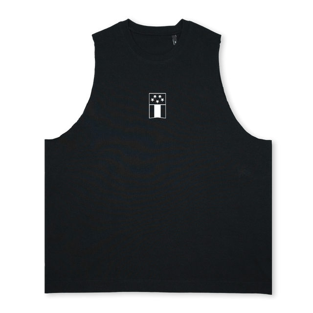 FLAGCUT Deep Black Oversized Vest.