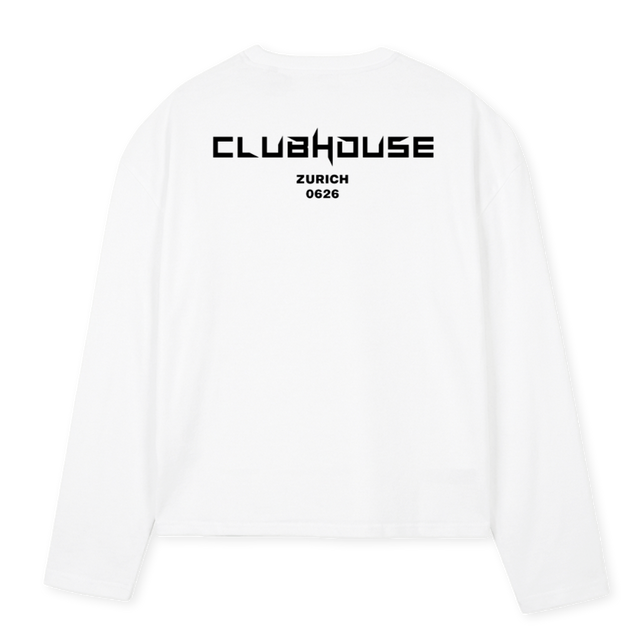 CHLSBBP White Oversized Boxy LS Tee.