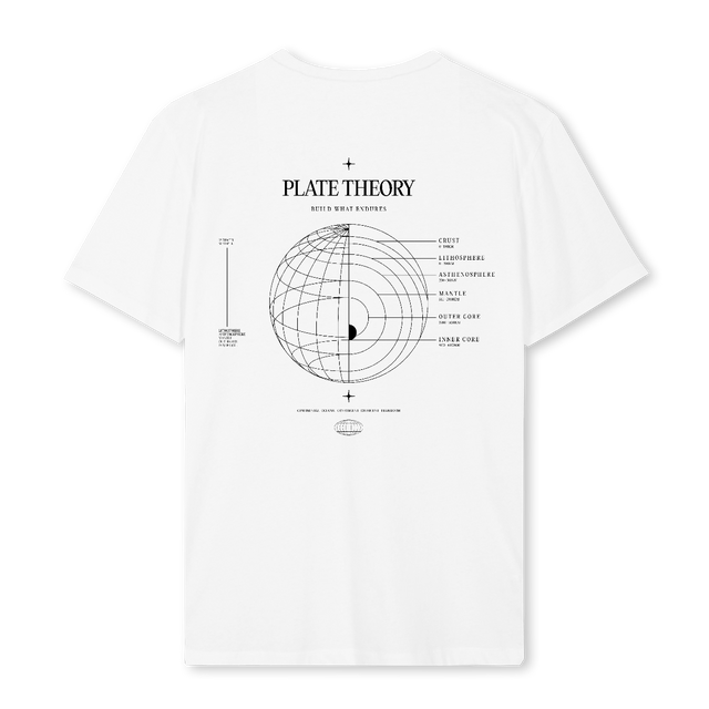 BUILD WHAT ENDURES White Regular Tee.