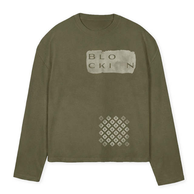 LSVINTAGEOLIVE Vintage Olive Oversized Boxy LS Tee.