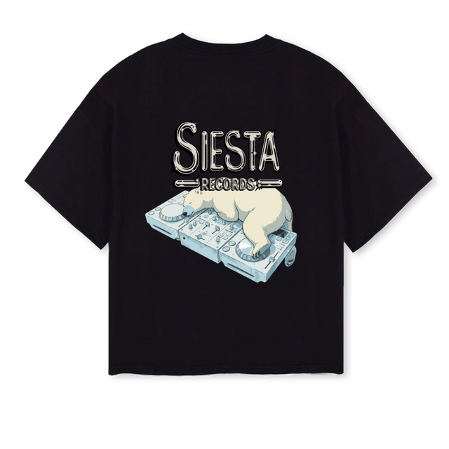 POLARLSR Black Oversized Boxy Tee.