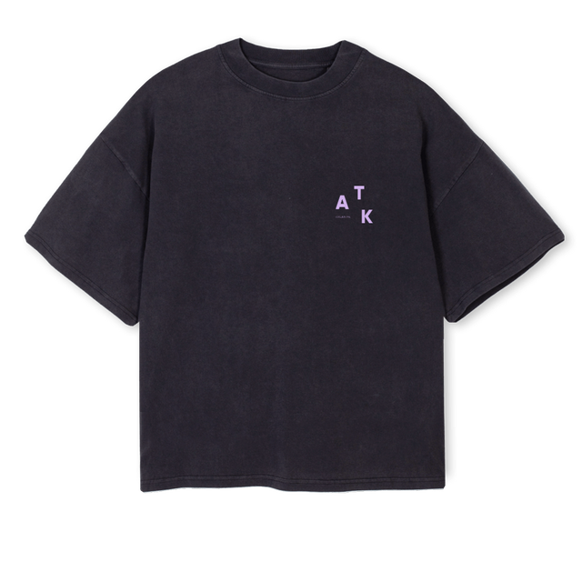 VINTAGEBLACKLAVENER Vintage Black Oversized Boxy Tee.