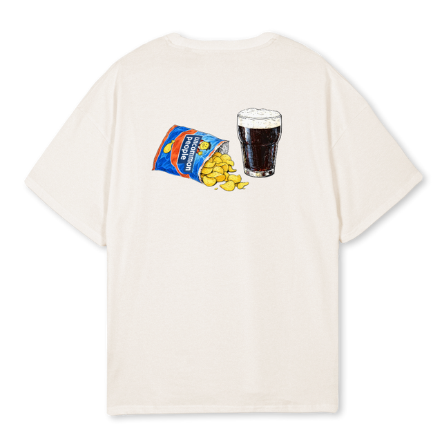 CRISPS Vintage White Oversized Tee.