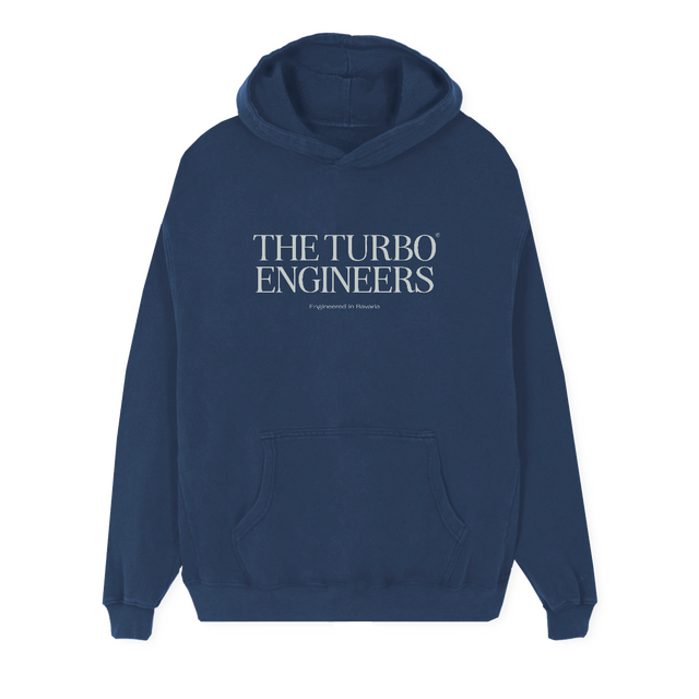 ENGINEERED BAVARIA Navy Blue Regular Hoodie.