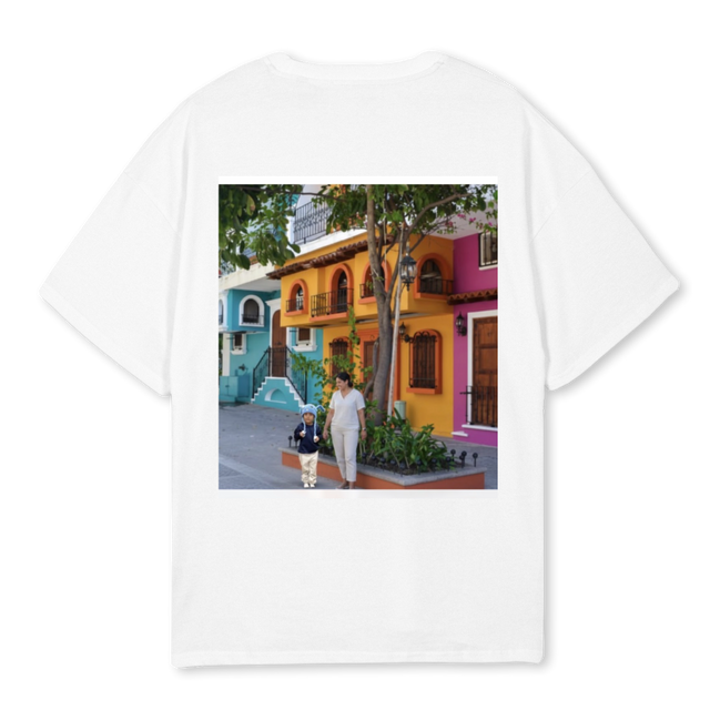 DON  White Oversized Tee.