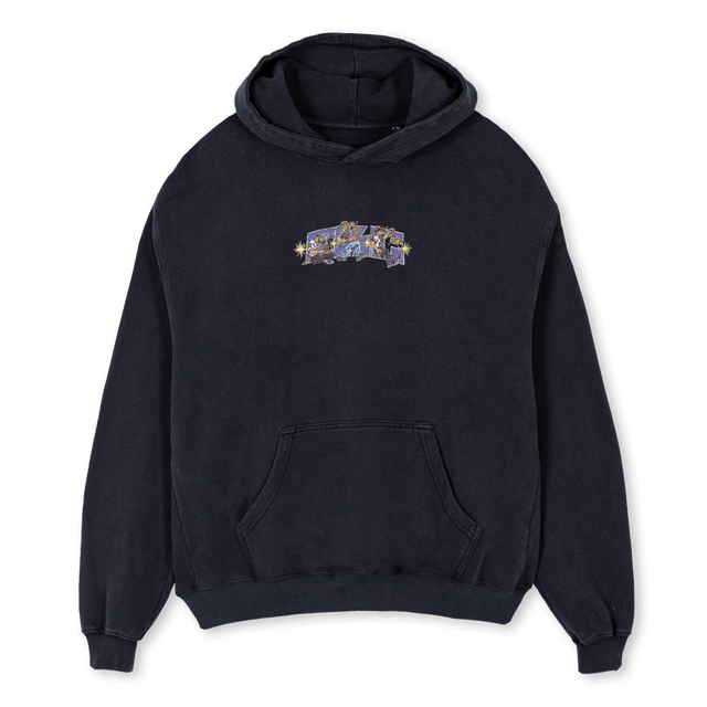 EKCXJS Vintage Black Oversized Hoodie.