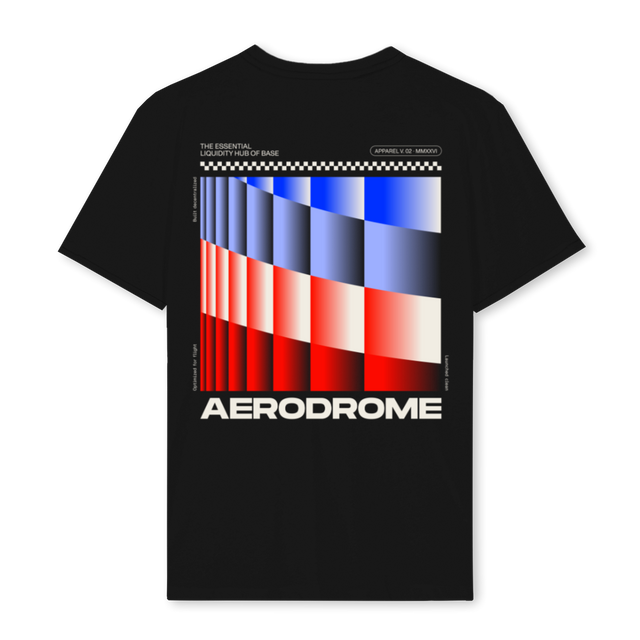 AERO BLKGRADIENT Black Regular Tee.