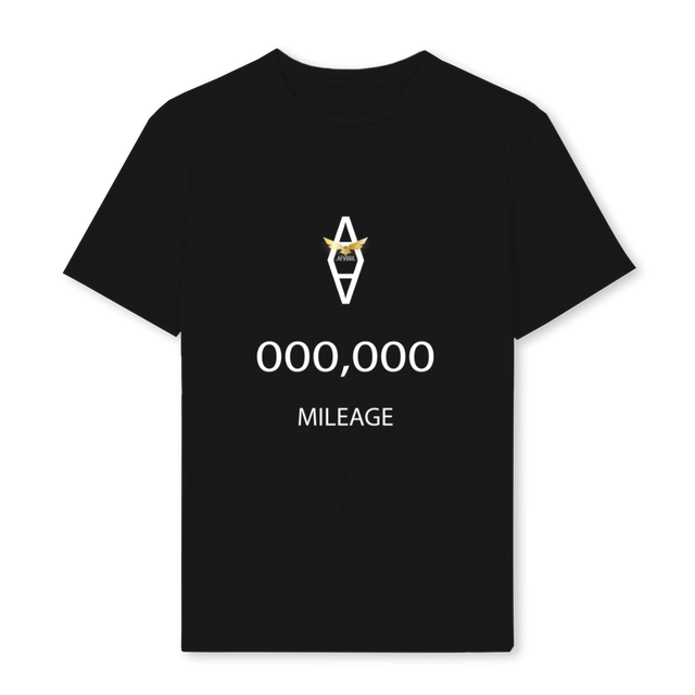 MILEAGE Black Regular Tee.
