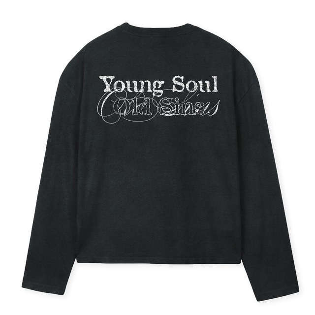 SOCIALCLUBBXLSVBLACK Vintage Black Oversized Boxy LS Tee.