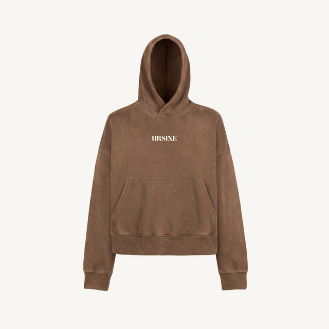 Essentials Hoodie Vintage Tan Oversized Boxy Hoodie.