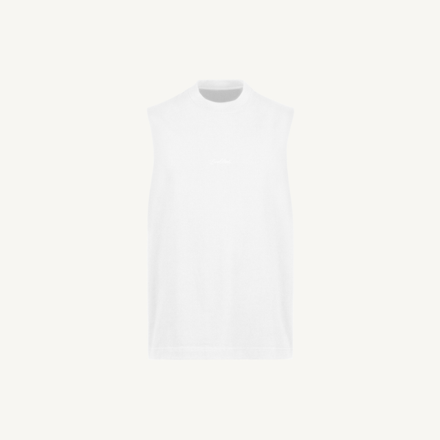 script local Bright White Oversized Vest.