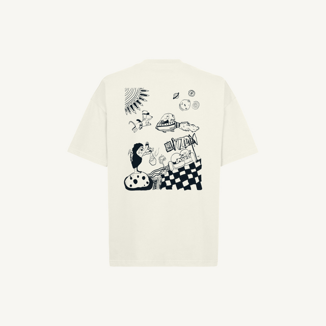 GANDIANGELSNATURALTEE Vintage White Oversized Tee.