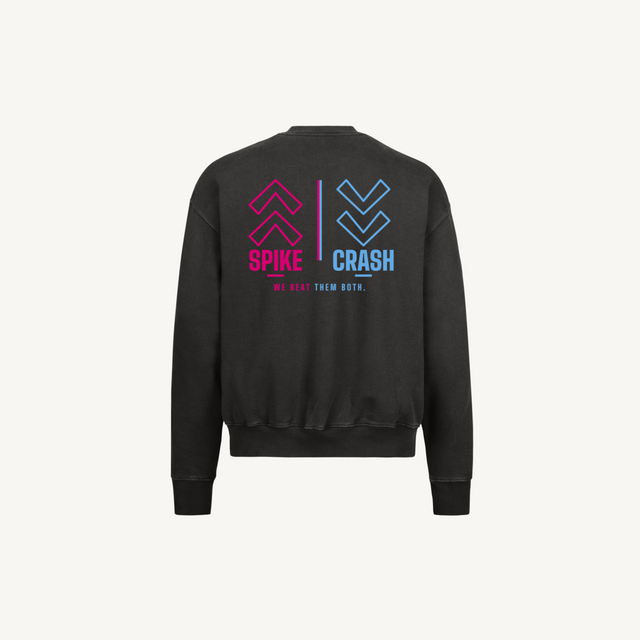 THE TWINS - LEVEL -1 Vintage Black Oversized Crewneck Sweater.