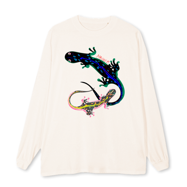 HOTELMAISONMADOUSALA Vintage White Oversized LS Tee.