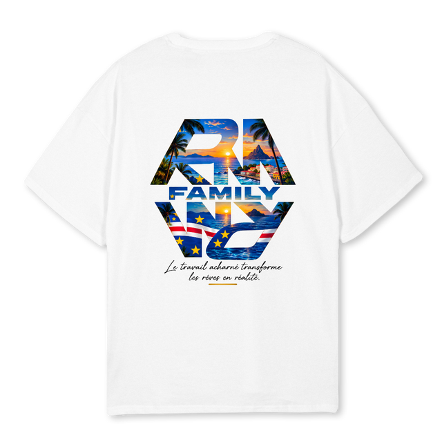 RMFAMILY White Oversized Tee.