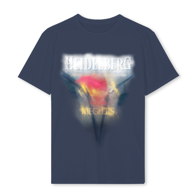HEIDELCHALKONE Navy Blue Regular Tee.