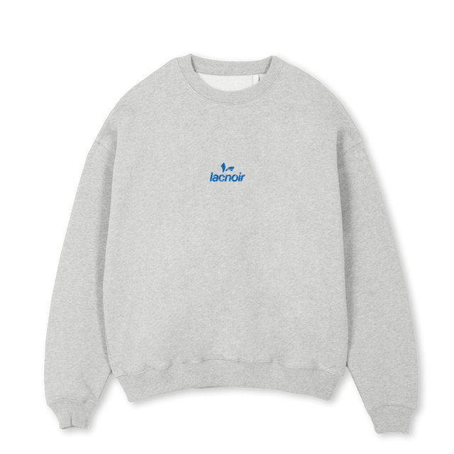 GREYSKY Light Grey Marl Oversized Crewneck Sweater.