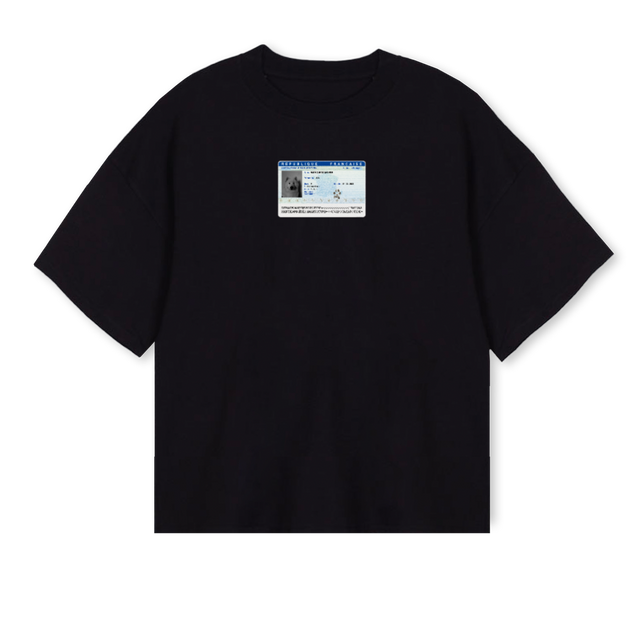 UVA CNI SSTWENTYSIX_B Black Oversized Boxy Tee.