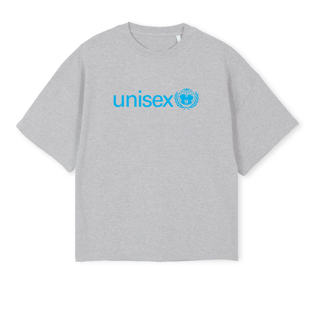 SECUNISEX  Light Grey Marl Oversized Boxy Tee.