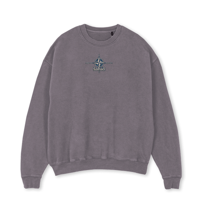 NATO Pigment Grey Oversized Crewneck Sweater.