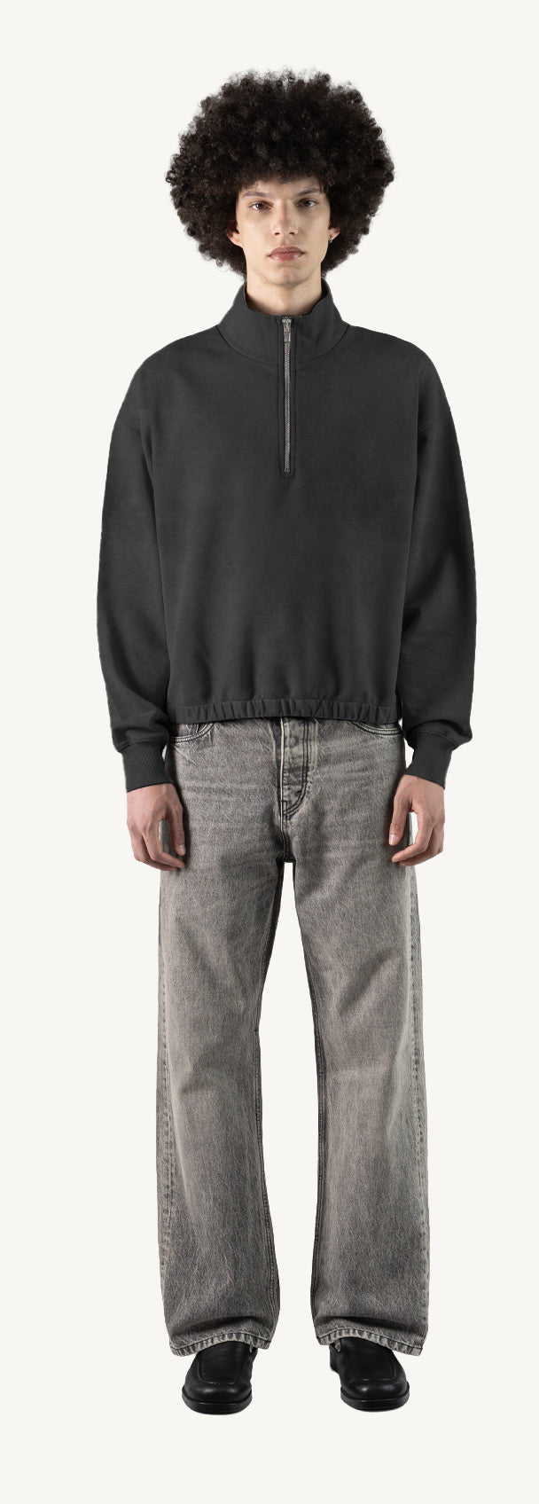 OS Boxy 1/4-Zip Sweater – WATC STUDIO