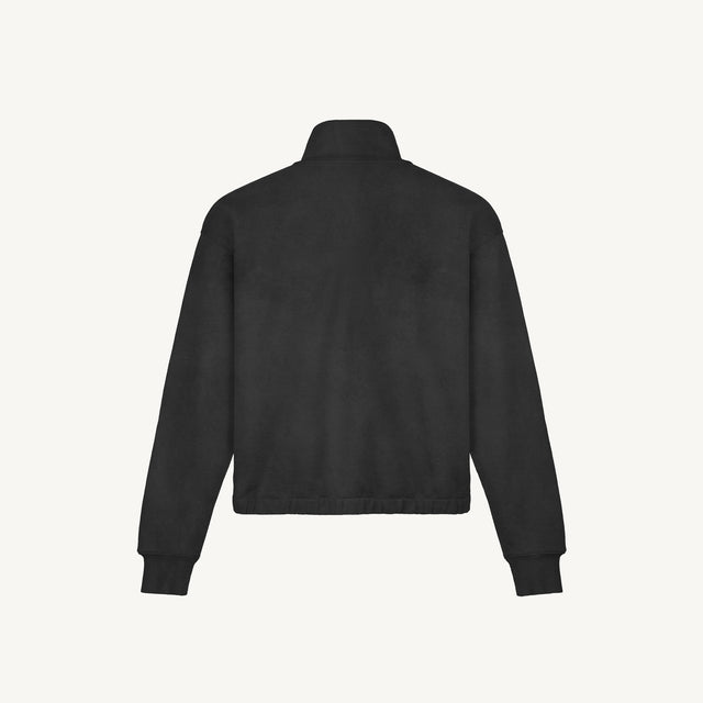 Vintage Black Oversized Boxy 1/4-Zip Sweater.